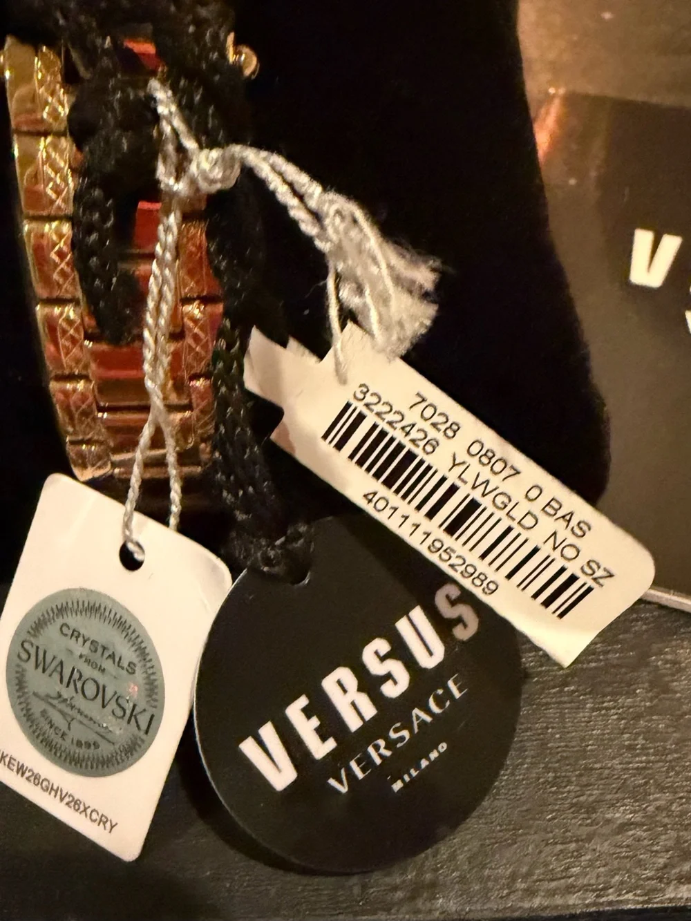 Versus Versace Gold with Sworkosky Crystal Medusa Dial Women's Bracelet Watch